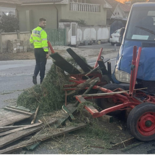 Accident rutier la Târgu Cărbunești: Un bărbat rănit și unul băut la volanul unui atelaj hipo