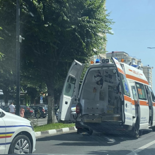 Accident rutier în Târgu Jiu pe strada Unirii