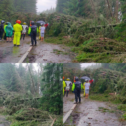 Vijelie puternică pe Transalpina, în zona lacului Oașa