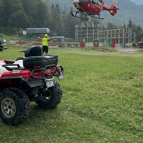 Accident grav pe un traseu de mountain-bike din Azuga