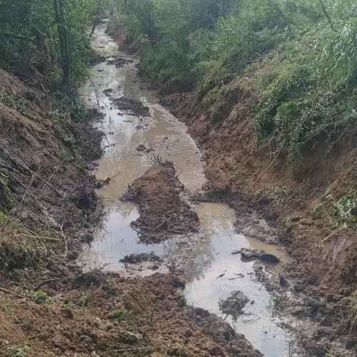 Lucrări de decolmatare a pârâului Jilț în comuna Borăscu, Gorj