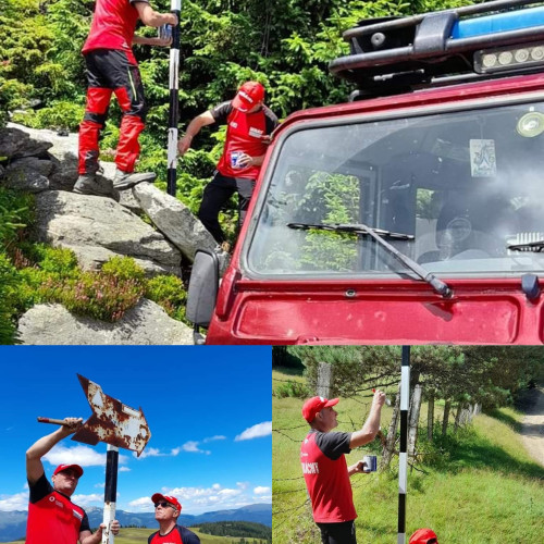 Refacerea marcajelor turistice în masivul Valcan