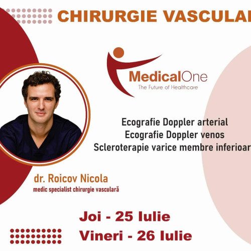 Dr. Roicov Nicola oferă consultații de chirurgie vasculară la Clinica Medical One din Târgu Jiu