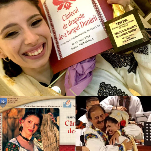 Gorjeanca Larisa Daniela Carlugea câștigă marele premiu la Festivalul Internațional de Folclor „Cântecul de dragoste de-a lungul Dunării”