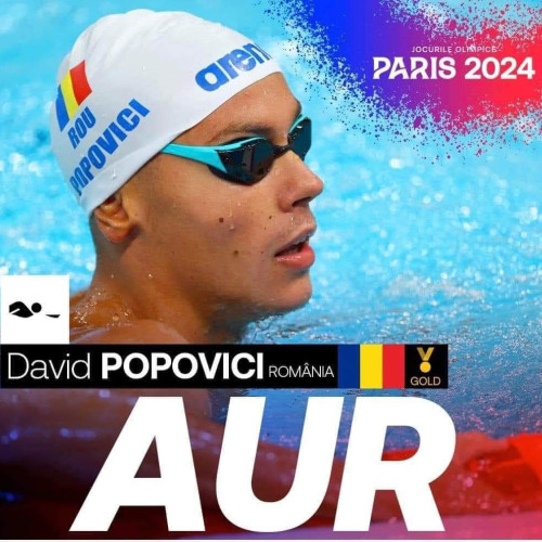 David Popovici, prima medalie de aur pentru România la Jocurile Olimpice de la Paris