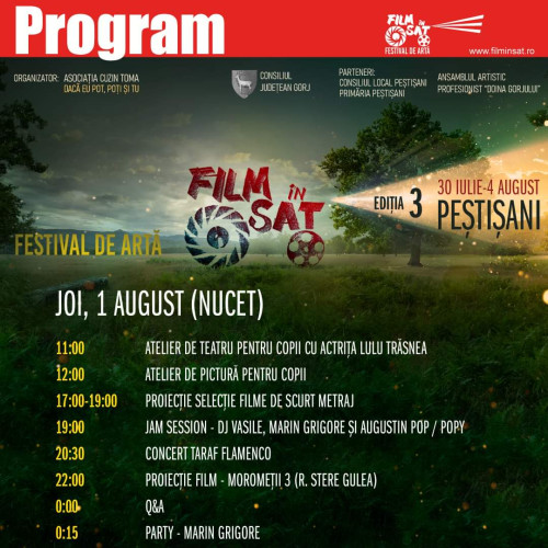 Festivalul &quot;Film în sat&quot; continuă la Peștișani