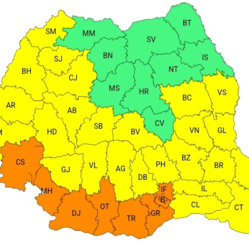 Avertizare meteorologică: Cod portocaliu de caniculă pentru București și șapte județe