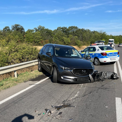 Accident rutier pe DN 6, o femeie rănită de un șofer baut