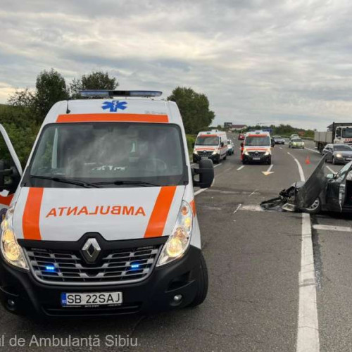 Accident rutier în Selimbar: patru bărbați răniți