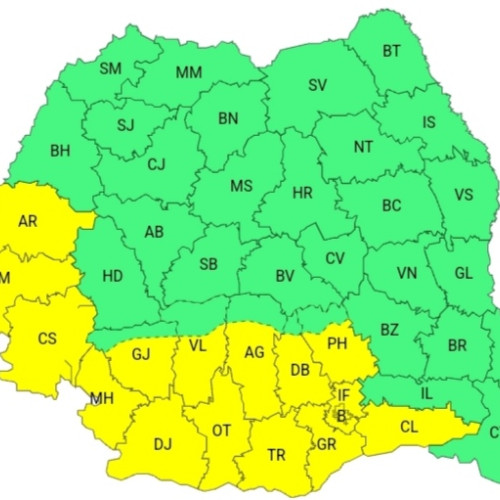 Atenționare meteorologică cod galben pentru caniculă