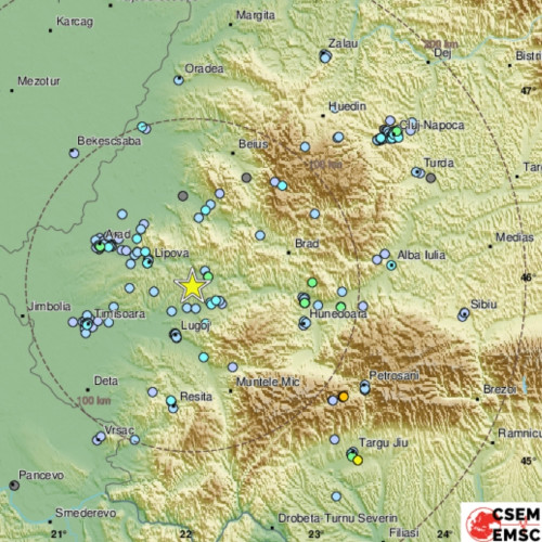 Cutremur de magnitudine 4,7 în zona Banatului, simțit și în Târgu Jiu