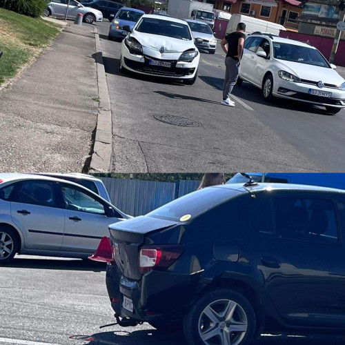 Accident rutier minor în Târgu Jiu, lângă restaurantul McDonald's