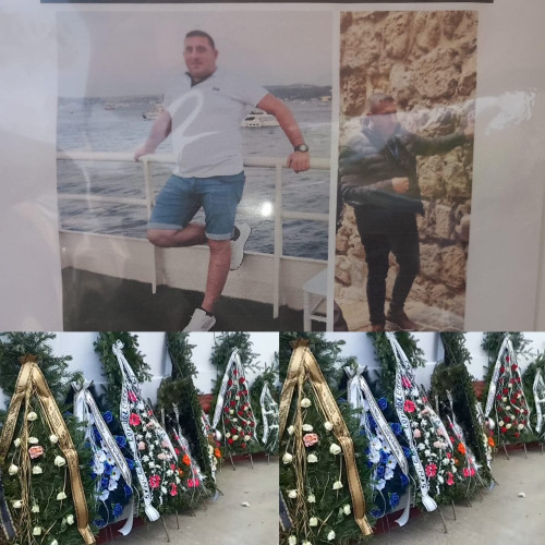 Zeci de coroane de flori la căpătâiul tânărului Laurentiu Cirtina, patron al firmei Lux Funerare