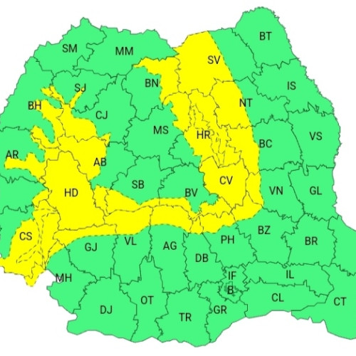 Atenționare meteorologică cod galben