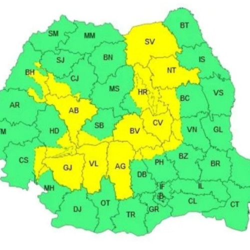 Atenționare meteorologică cod galben