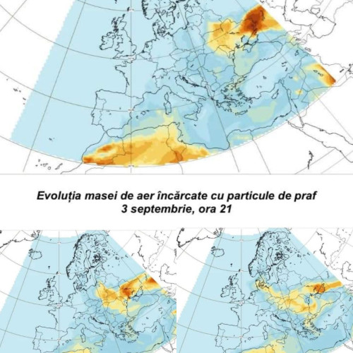 Transport de praf din Asia spre România, anunțat de ANM