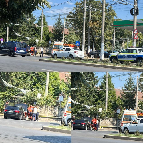 Accident rutier pe bulevardul Ecaterina Teodoroiu din Târgu Jiu