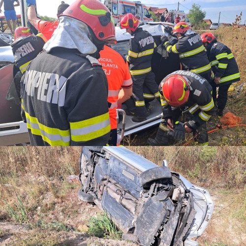 Accident rutier în Telesti: Un bărbat de 71 de ani a provocat un incident cu victime