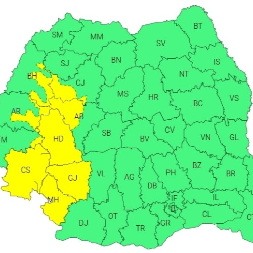 Atenționare meteorologică: Cod galben de ploi însemnate cantitativ