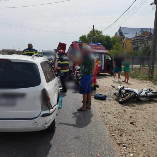 Accident pe Drumul Județean 677 în comuna Slătioara