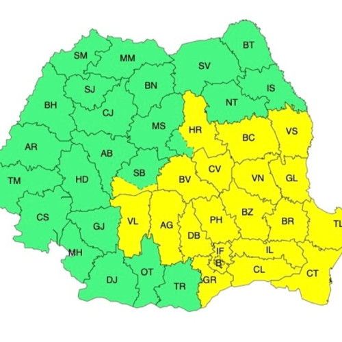 Alertă meteorologică: Cod galben de ploi însemnate