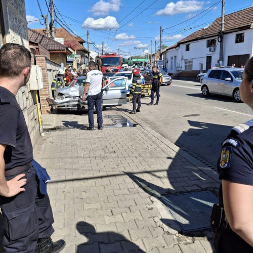 Accident rutier pe Calea Severinului din Târgu Jiu