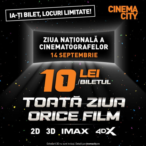 Ziua Cinematografelor sărbătorită de Cinema City cu bilete la preț special