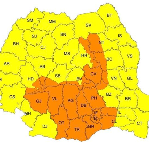 Atentionare Meteorologică: Cod Portocaliu pentru Ploi Torentiale