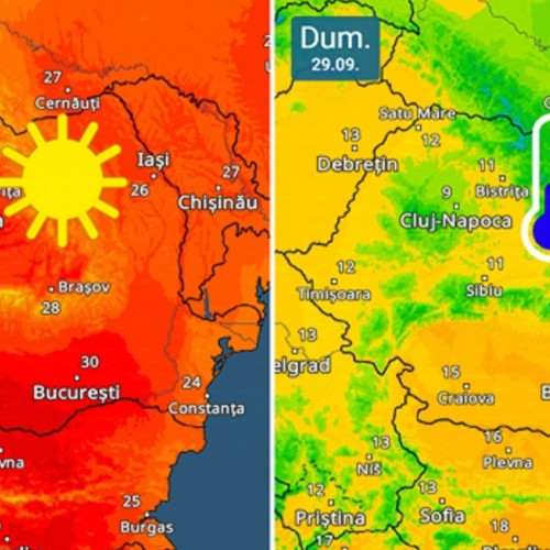 Vreme extremă în România: temperaturi record urmate de o răcire bruscă