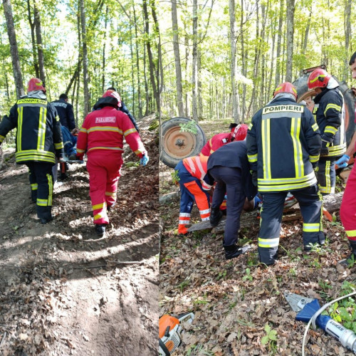 Accident grav în zona forestieră Dealul Busuiocilor, un bărbat a fost salvat