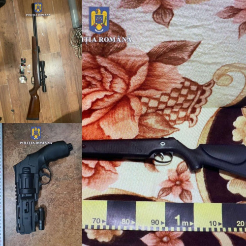 Descinderi ale poliției în Gorj: arme neletale și muniție confiscate