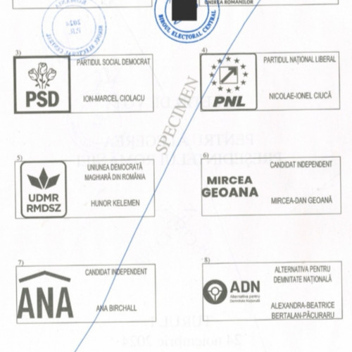 Biroul Electoral Central a stabilit machetele buletinelor de vot pentru alegerile prezidențiale din 2024