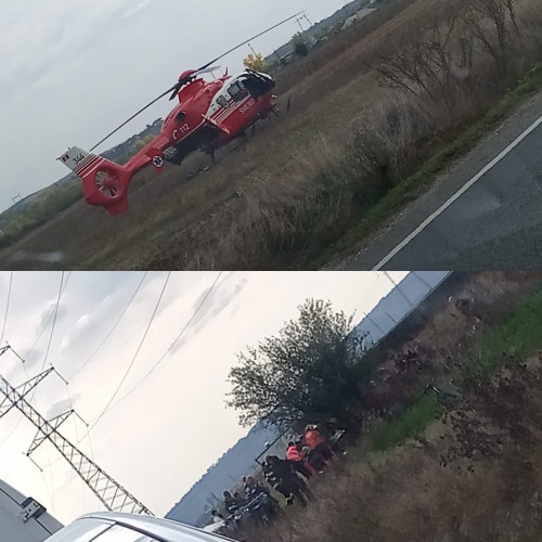 Circulație îngreunată pe DN 66 Târgu Jiu - Filiași din cauza unui accident rutier