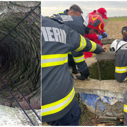 Cioban din Ruginoasa, salvat dintr-o fantana dupa o operatiune de urgenta