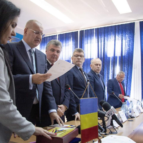 Cosmin Popescu a depus jurământul pentru mandatul 2024-2028 ca președinte al Consiliului Județean Gorj