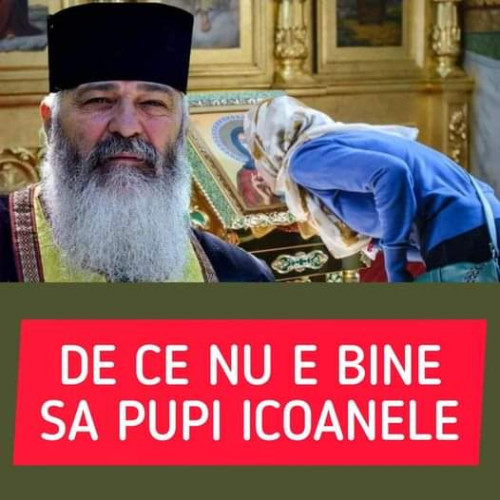 Părintele Calistrat de la Mănăstirea Vladiceni recomandă evitarea sărutării icoanelor