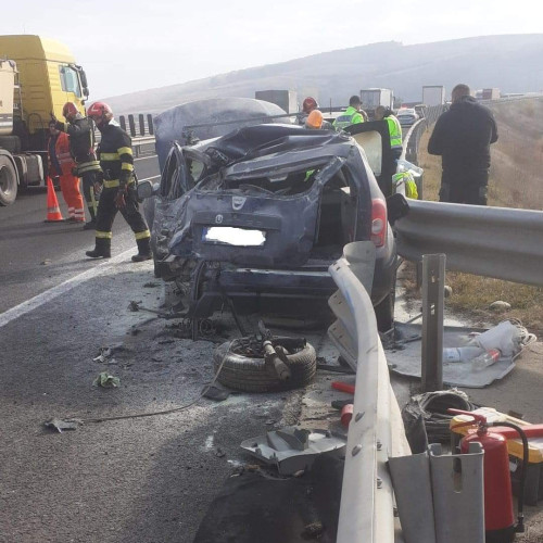 Accident rutier pe autostrada A1 la Sebeș
