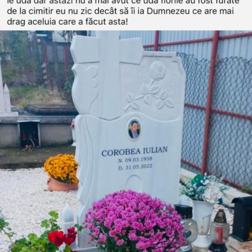 Primarul comunei Runcu reacționează după furtul din cimitir