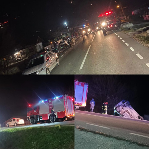 Accident rutier pe DN 66: un tânăr și o pasageră răniți