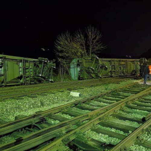 Traficul feroviar oprit pe linia Igiroasa - Tamna din cauza deraierii unui tren de marfă