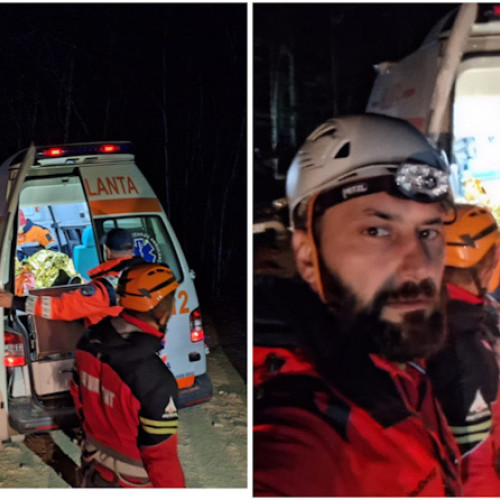 Salvatorii din Vâlcea intervine pentru evacuarea unei persoane dintr-o prăpastie