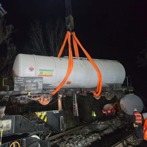 Circulația feroviară reluată în Mehedinți după deraierea trenului