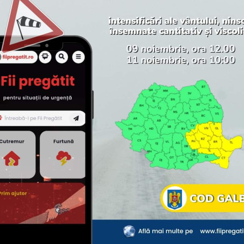 Vreme instabilă și ninsori semnificative în următoarele zile