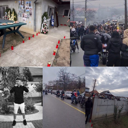Tânărul Gabriel, în vârstă de 16 ani, înmormântat după un accident tragic de motocicletă