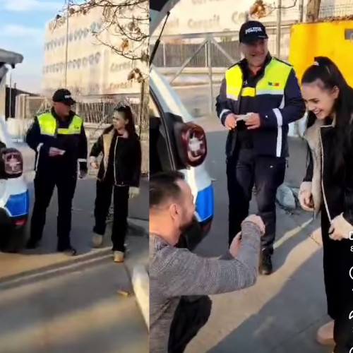 Cerere în căsătorie neașteptată pe străzile din Deva