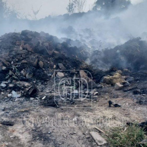 Incendiu la groapa de gunoi din Aninoasa