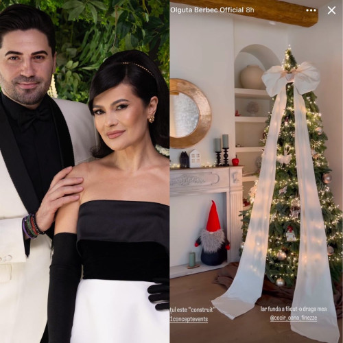 Olguța Berbec surprinde cu un brad de Crăciun elegant