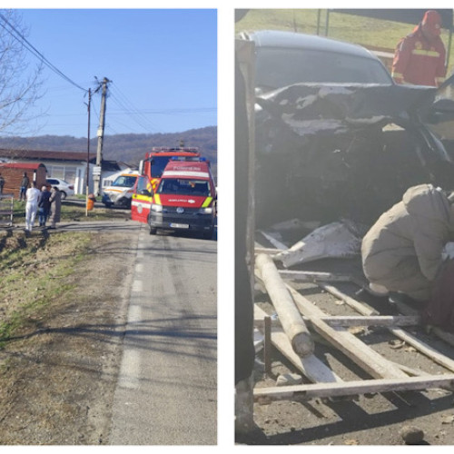 Accident rutier în comuna Mihaești, Vâlcea
