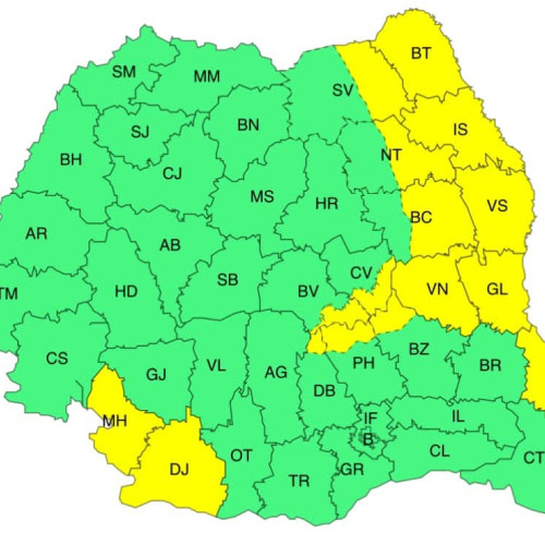Avertizare meteorologică cod galben pentru intensificări ale vântului în Moldova și zone montane