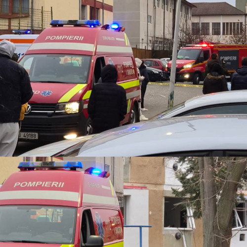 Explozie într-un bloc de locuințe din Tg-Jiu